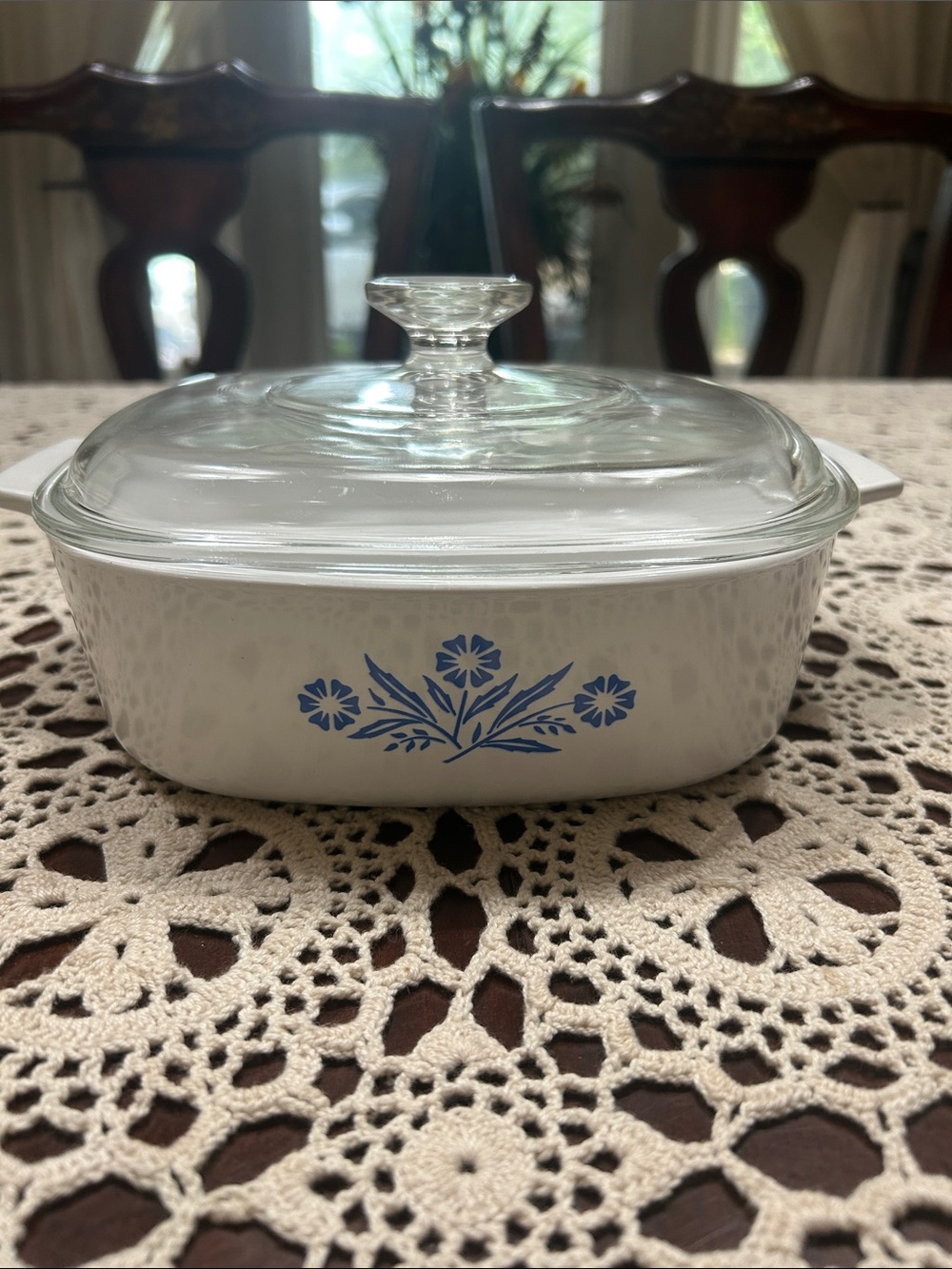Vintage Corning Ware Blue Cornflower A-2-B 2 Qt Casserole Dish w/ Glass Lid USA